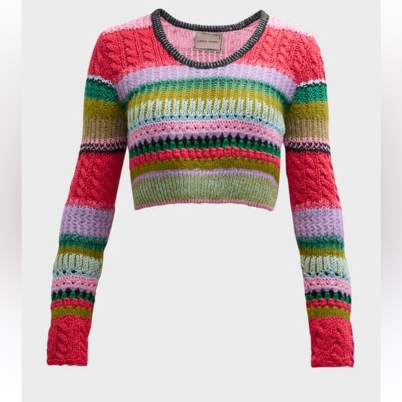 NEW LINGUA FRANCA ashby stitch top in taffy multi - Picture 5 of 11